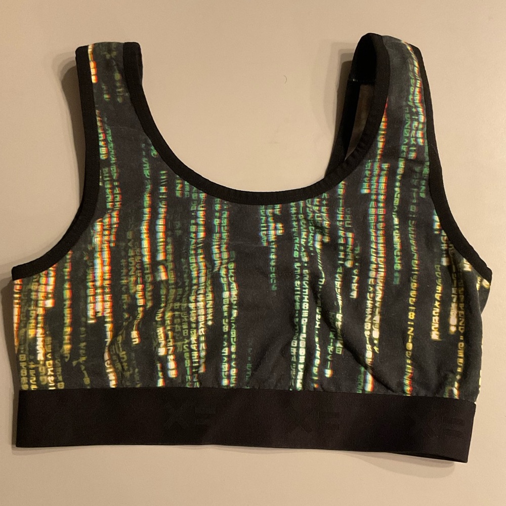 Size M The Matrix + TomboyX collab sports bra